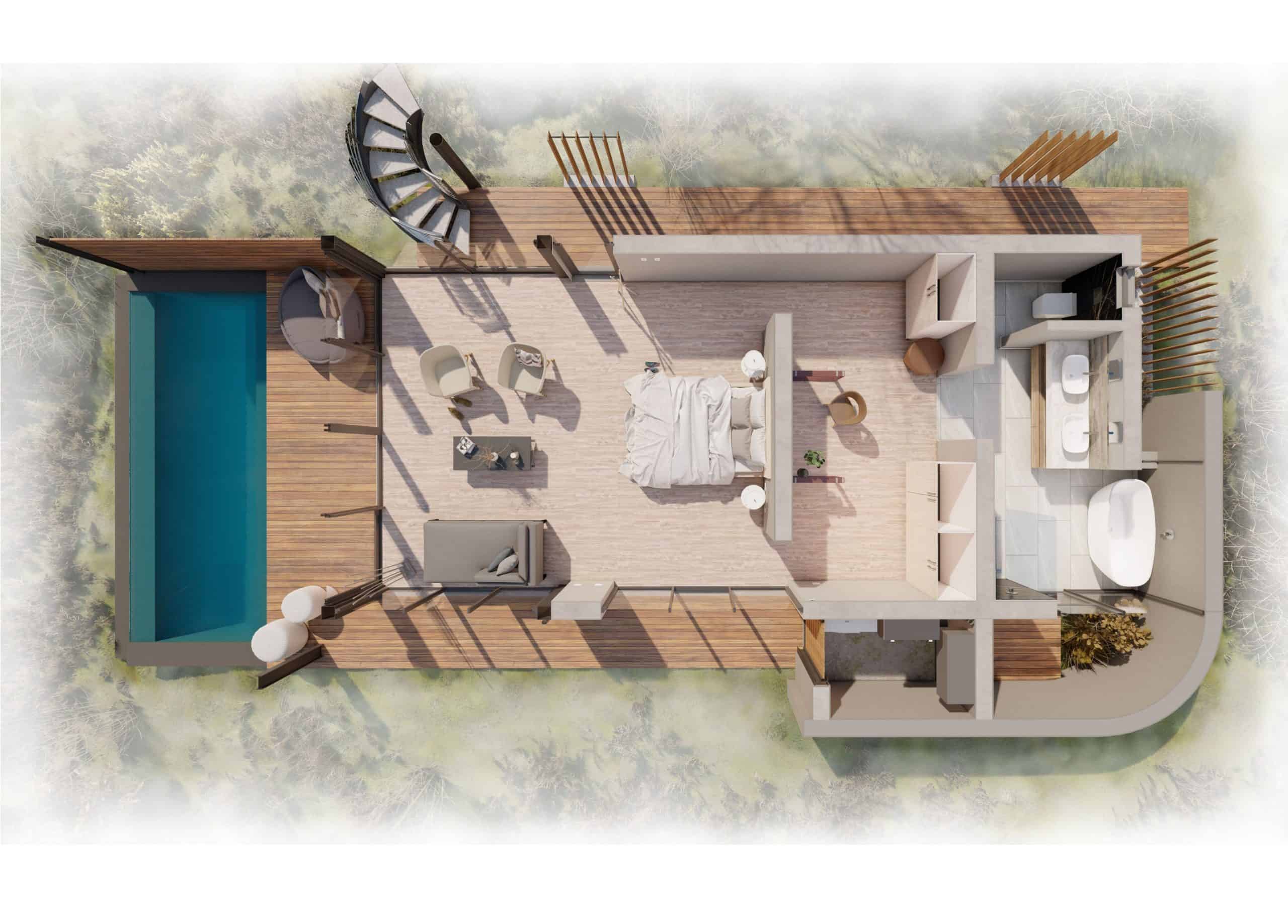 Classic Suite – Rendered 3D Plan