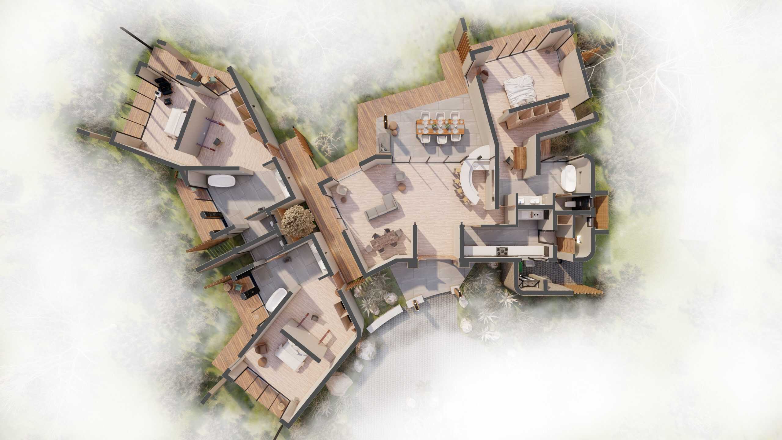 The Villa – 3D Plan
